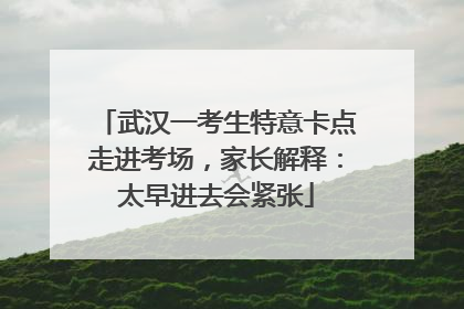 武汉一考生特意卡点走进考场，家长解释：太早进去会紧张